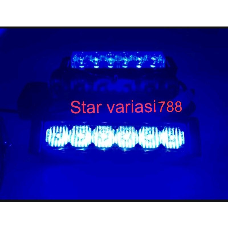 Lampu led kedip bergantian vama 6 mata 12 LED SRF 3019 waterproof