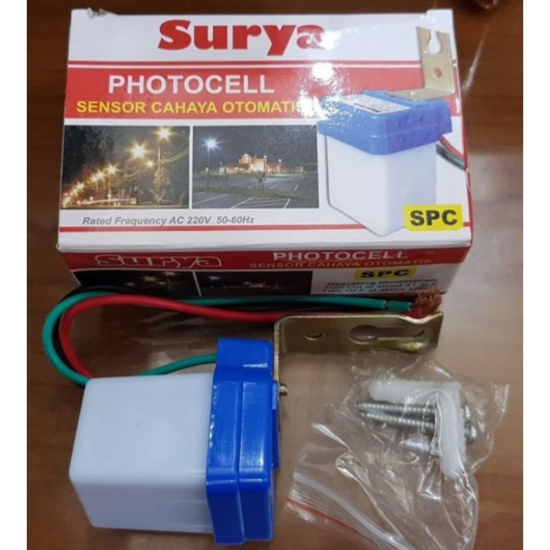 Photocell Photocontrol Fotosell / Switchnya Sensor Cahaya Otomatis SURYA 6A / Sensor