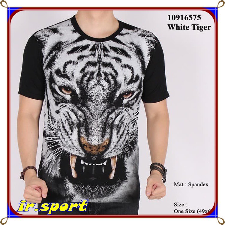 Baju Kaos MACAN HARIMAU tiger 3D animal binatang satwa pria
