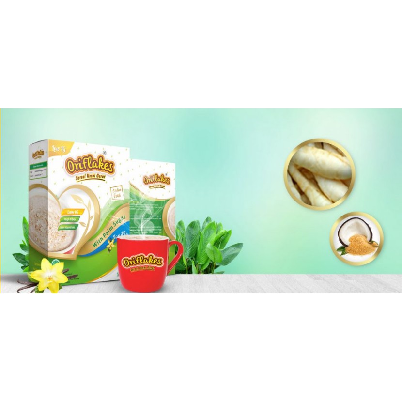 

ORIFLAKES LOW IG Asam Lambung Maag Gerd Gastro Gula Darah Diabetes umbi garut Gluten Free 350g