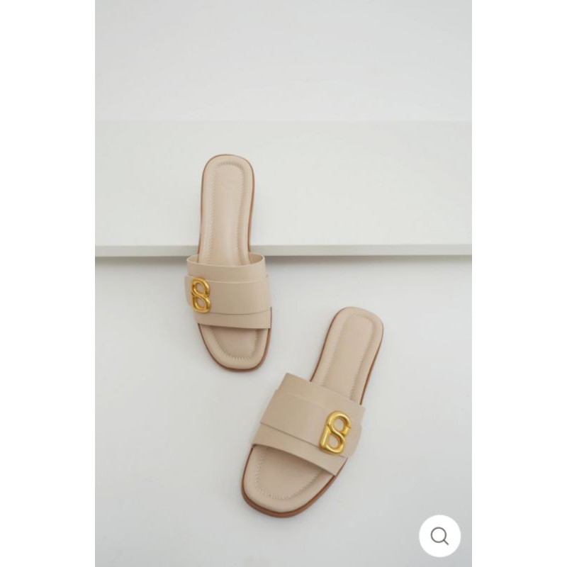 FIKA SANDAL IN BEIGE BY BUTTONSCARVES