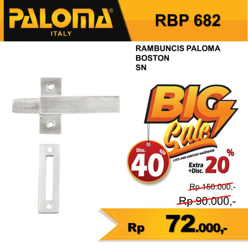 PALOMA RBP 682 RAMBUNCIS KUNCI SLOT JENDELA SN