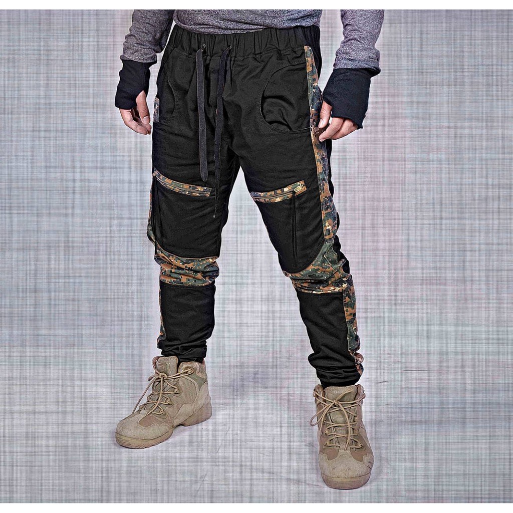 EXCLUSIVE Celana Japan Korean Style - CAMOLINE TWIL JOGGER PANTS - 2 AxelBoard Kyuzwear