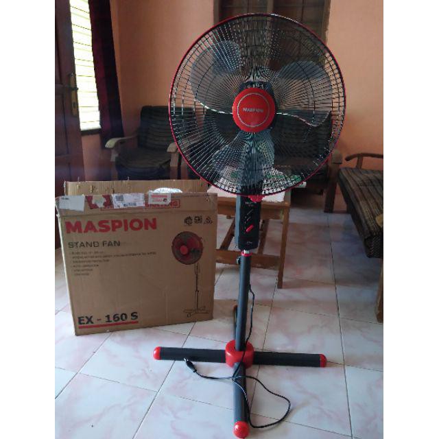 MASPION STAND FAN 16 EX 160 S KAKI SILANG KIPAS ANGIN BERDIRI  3 KECEPATAN