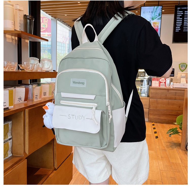 WYK95 Tas Ransel Wanita Pria STUDY Sekolah Kuliah Water Resistant Impor TKM