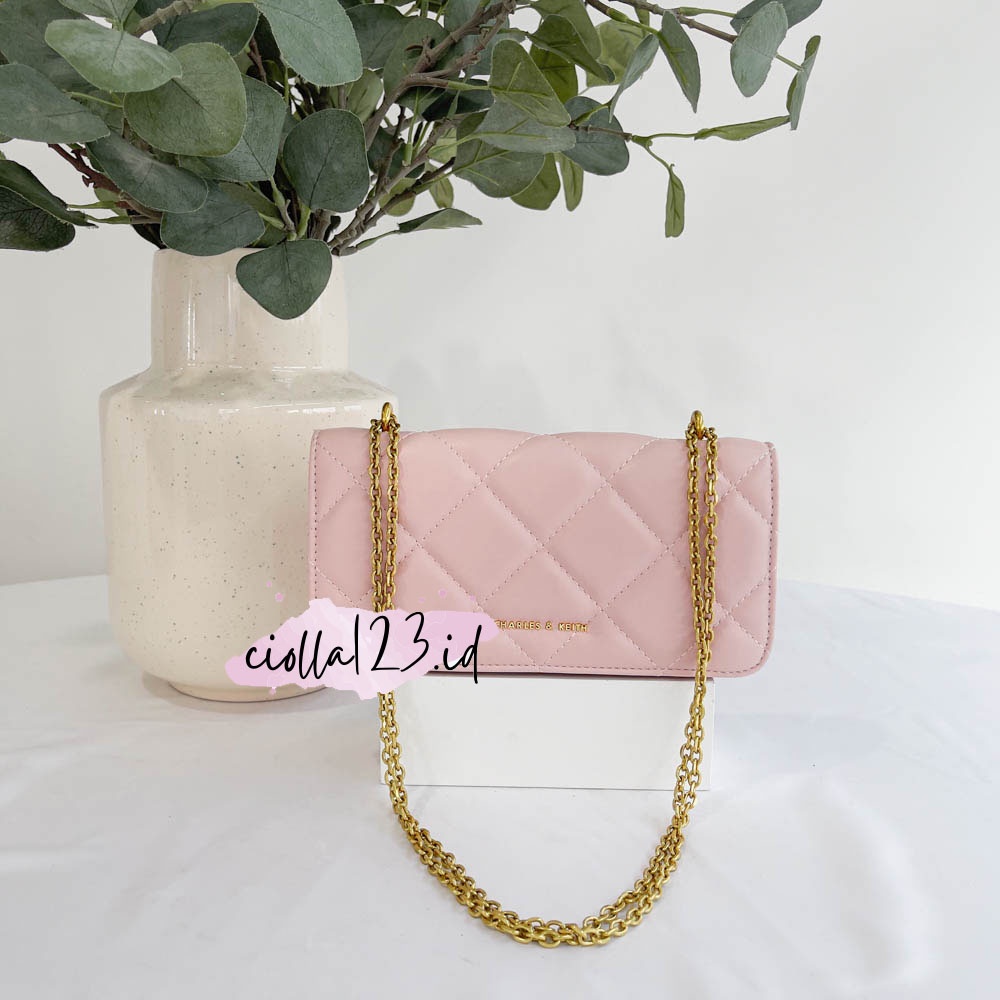 TAS DOMPET CK PAFFUTO CHAIN HANDLE QUILTED - CK LONG WALLET PAFFUTO
