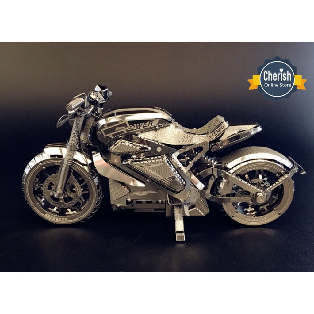 Mainan Puzzle Metal 3D MOTORCYCLE - Mainan Hobby DIY MB-002