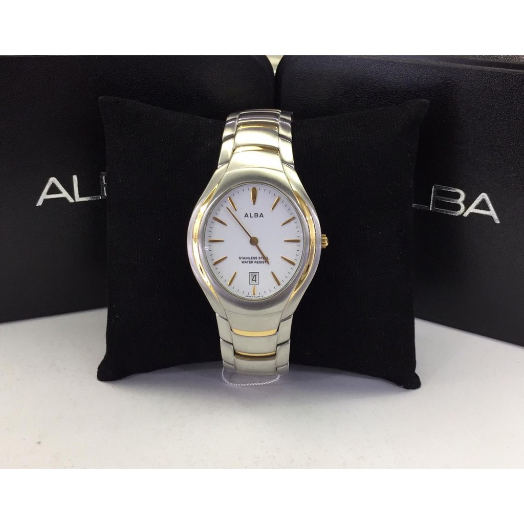JAM TANGAN PRIA ALBA AVKC38 SILVER GOLD ORIGINAL