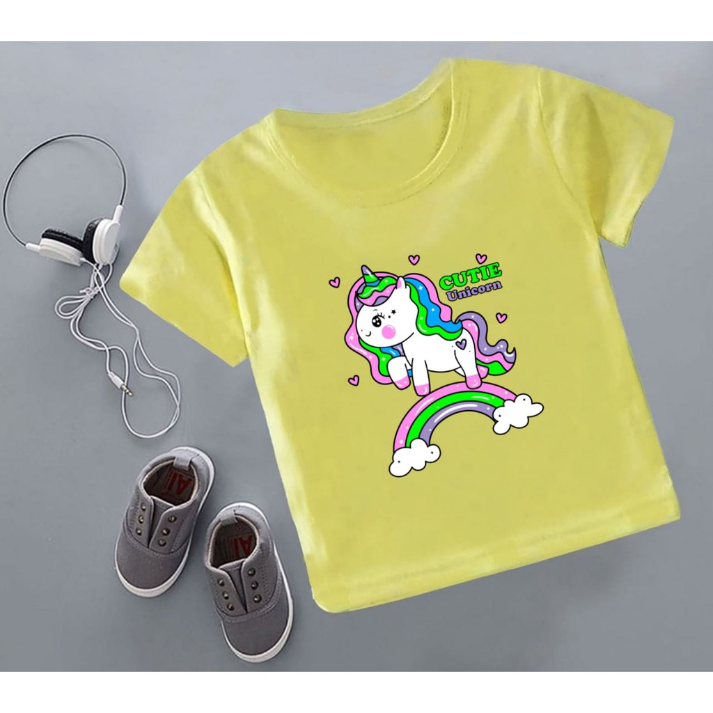 ALIPIO / KAOS ANAK GIRL MOTIF UNICORN / TERLARIS