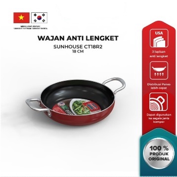 Wajan Penggorengan 18 cm (CT18R2) Sunhouse