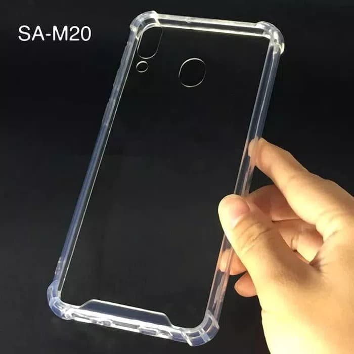 Samsung Galaxy M20 Anti Crack Fuze Hardcase Bening Case Bening