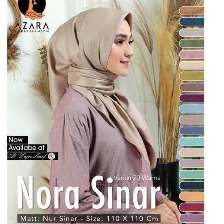 ✰ JILBAB HIJAB SEGI EMPAT SHINAR GLAMOUR NUR SINAR LC AZARA / GLITTER - Nude ➥