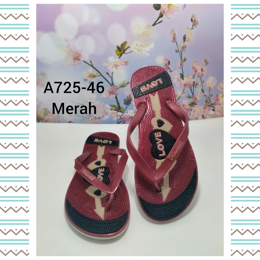 sandal import model flat wanita kasual nyaman dan modis A725-46 UK 37-41