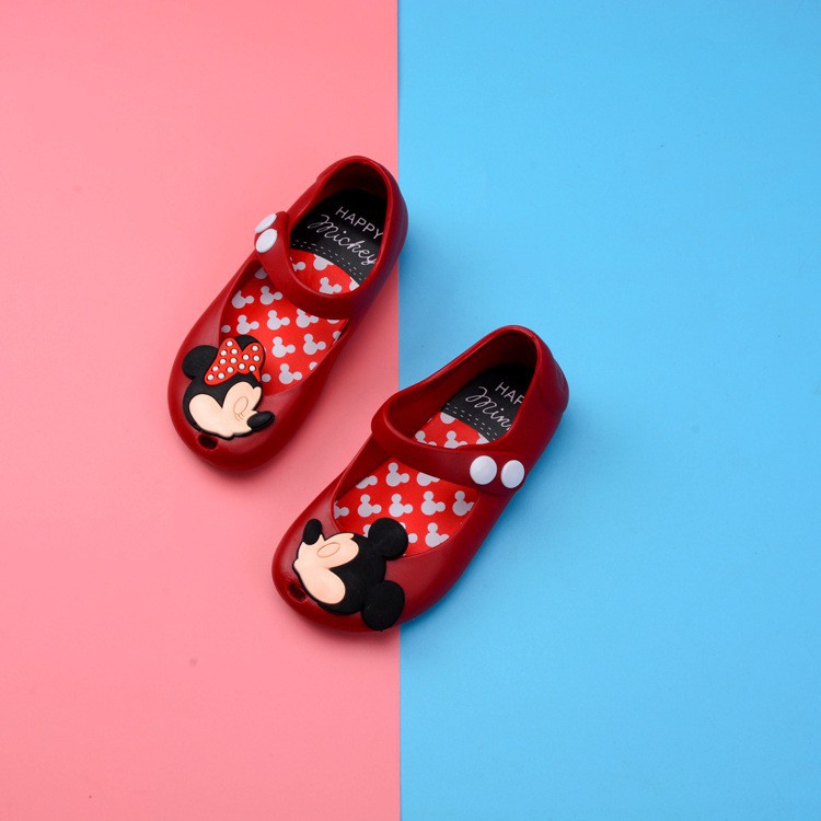 Sepatu Jelly Mickey Mouse Anak Perempuan Lucu Anti Slip