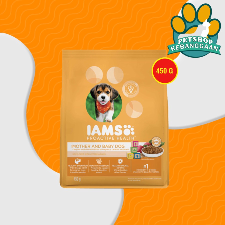 Iams Mother And Baby Dog Food Makanan Anak Induk Anjing puppy 450 Gram