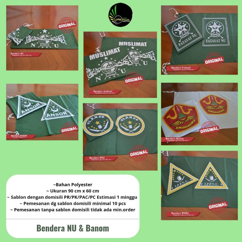 Bendera Pataka, NU, IPPNU, IPNU