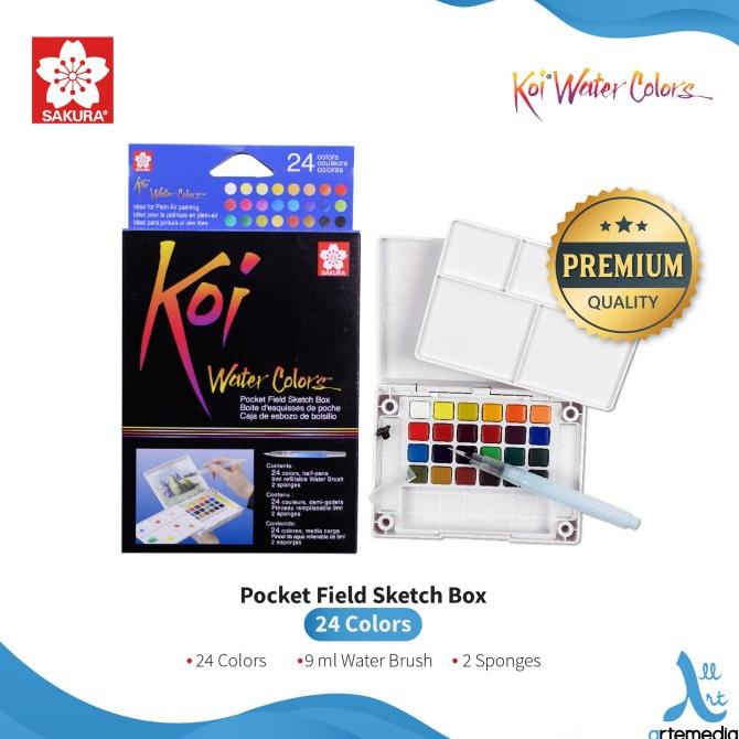 

Cat Air Sakura Koi Watercolor 24 Pocket Field Sketch Box