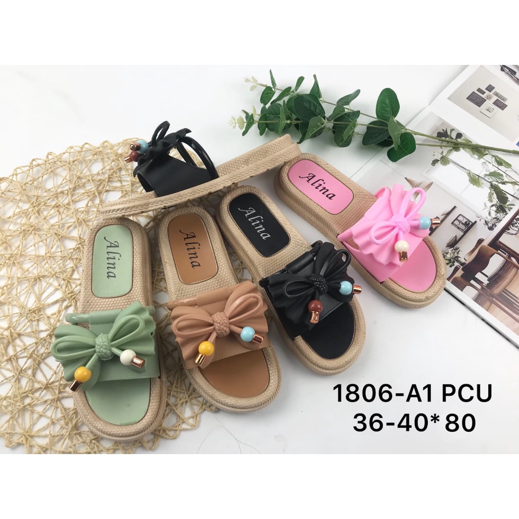 Sandal Wanita Import Alina 1806 - Sandal Karet Wanita