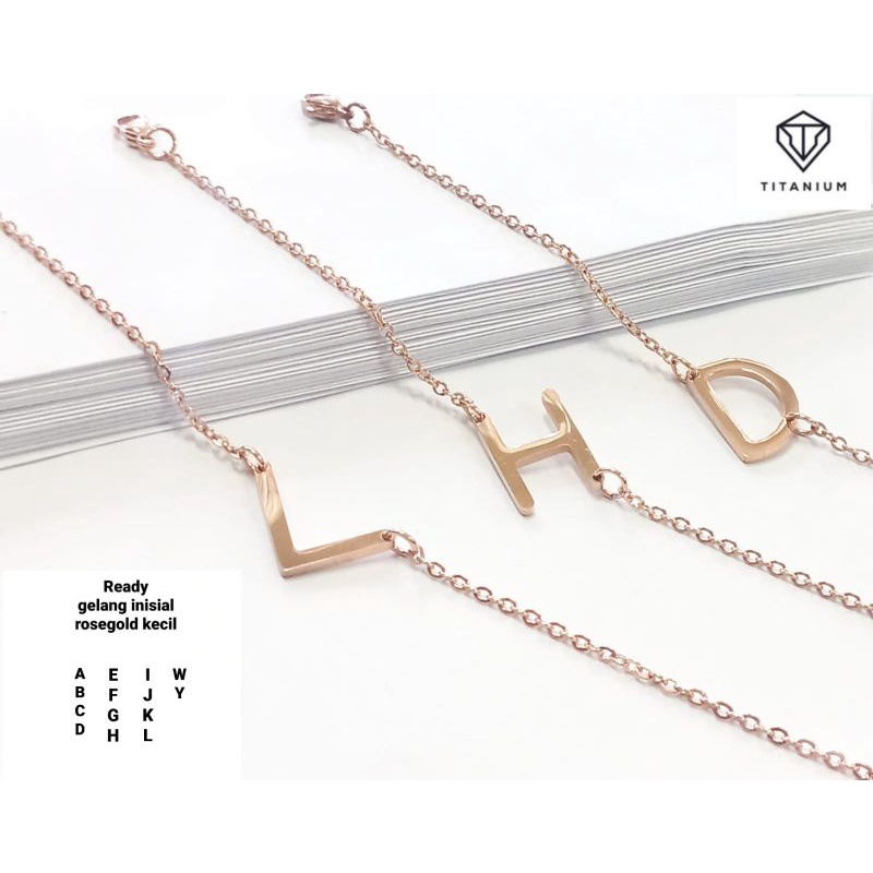 GELANG TITANIUM FASHION IMPOR WANITA ALPHABET