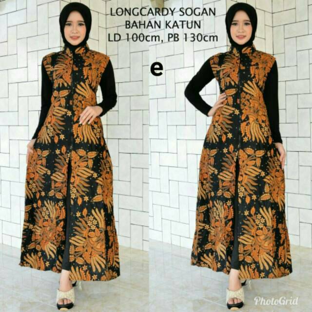 Longcardi Batik Sogan / Batik Wanita Muslim