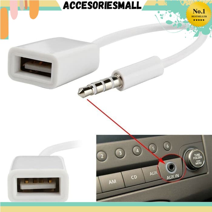 Kabel Audio Jack OTG Jack Male 3,5 Aux To USB Male/Aux To USB V2