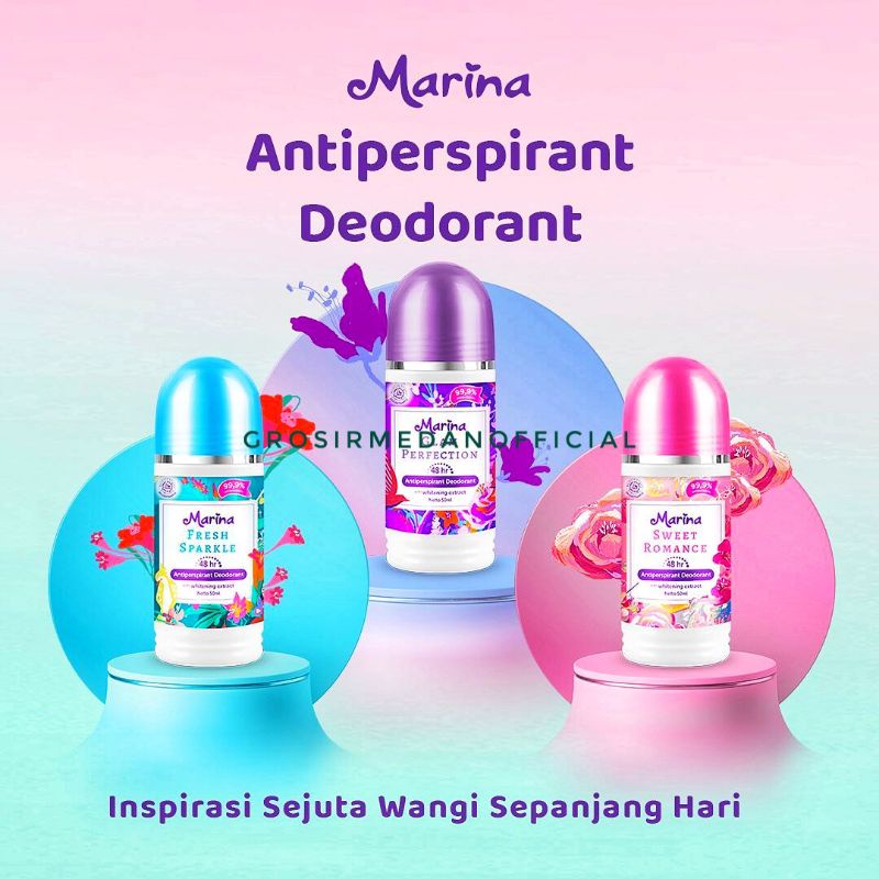 MARINA DEODORANT HARUM WANGI MENYEGARKAN - WHITENING ROLL ON DEO