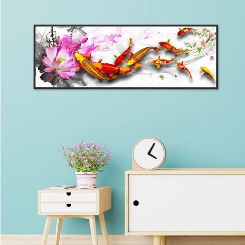 DIY Full Drill Diamond Painting - 5D Happy Carp Fish Stitch Kit