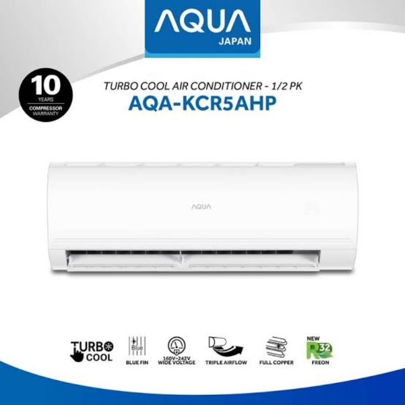 AC AQUA 1/2 PK Low watt KCR5AHP/FQAL+ Pasang Low watt