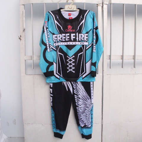 Setelan baju celana/piyama anak free fire