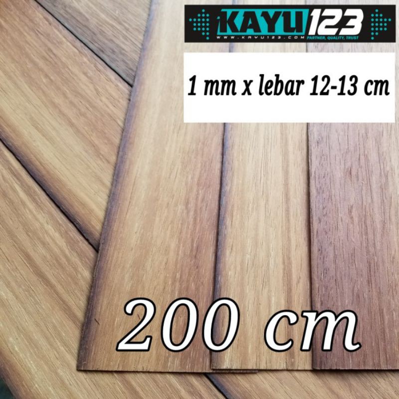 VINIR VENEER KAYU MERBAU / KULIT KAYU MERBAU TEBAL 1 MM X 12 CM X 200 CM