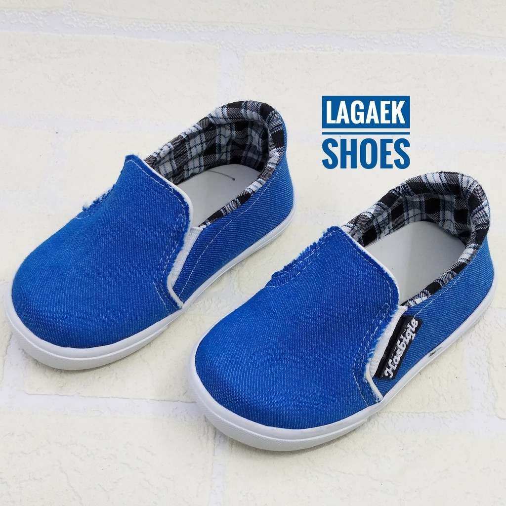 Sepatu Anak Laki Laki Size 1 Tahunan Jeans BIRU Size 22 Sepatu Anak Denim Anak Balita Cowok