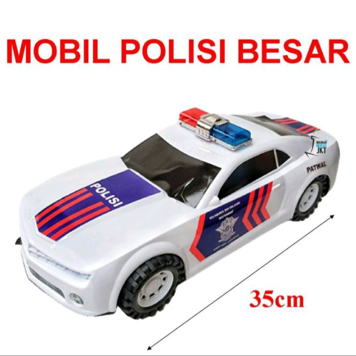 Mainan Mobil Polisi Besar / Mainan Anak Mobil Mobilan Police Car Besar 35cm / Mainan Edukasi Anak Mo