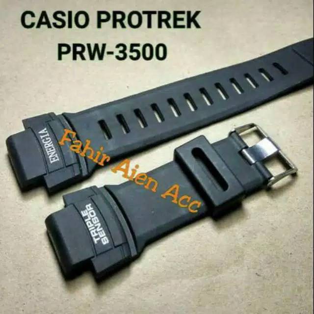 TALI JAM TANGAN CASIO PROTREK PRW-3500 PRW3500 RUBBER STRAP CASIO G-SHOCK PRW-3500