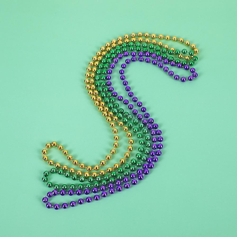 Top Mardi Gras Beads DIY Anak Pesta Dekorasi Masquerade Kostum Props Manik-Manik Kalung St. Hari Raya Patrick