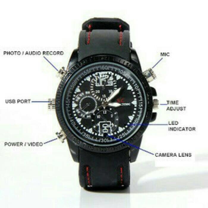 Spy Jam Tangan Karet SC 16GB Spy Cam Spy Camera Jam Tangan Karet 16GB