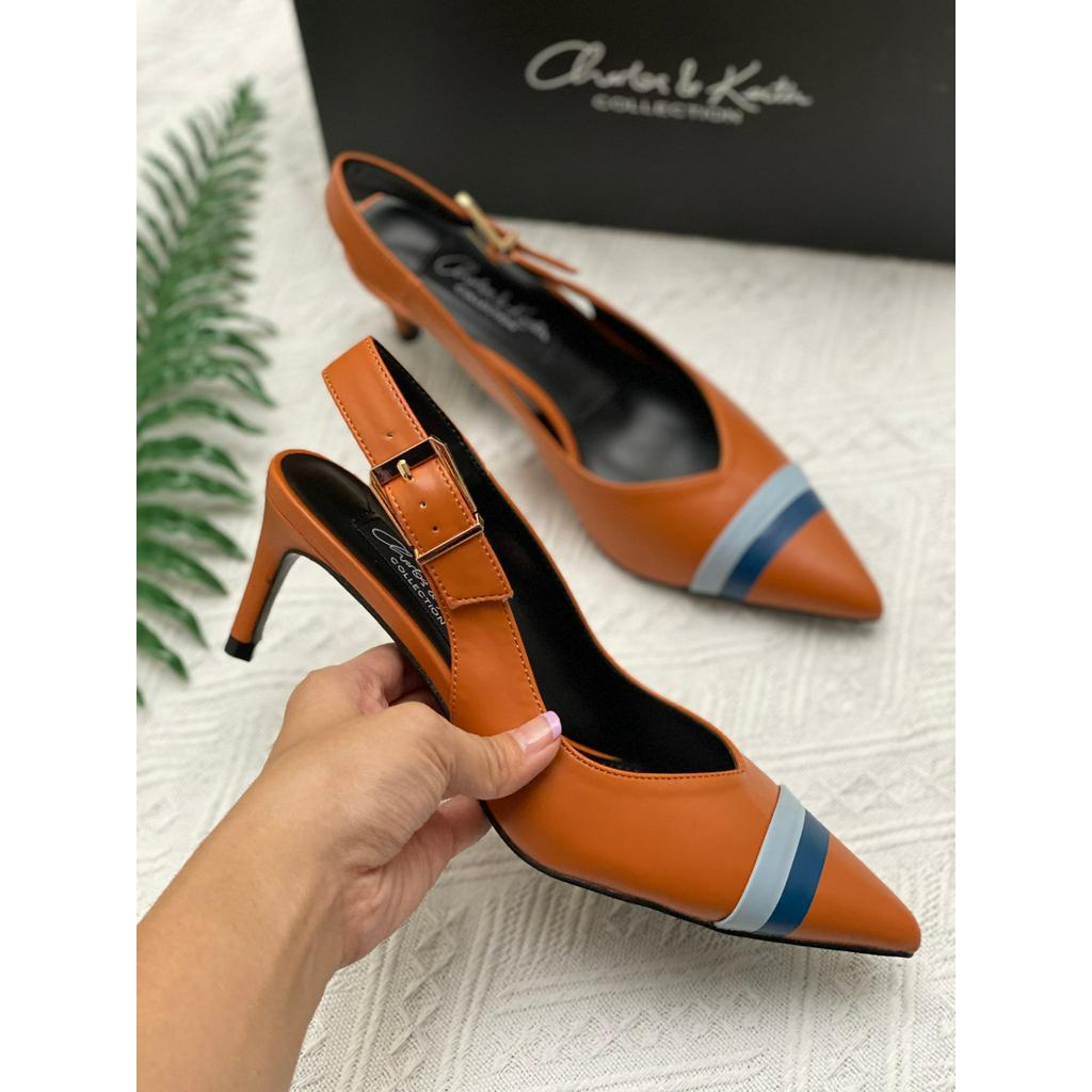 [7.7 Boombastis Sale⚡] - SEPATU WANITA CKS435 CK BELT SLINGBACK MULES PREMIUM IMPORT