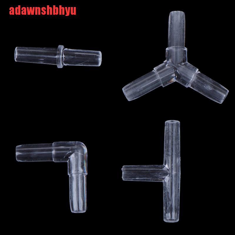 10pcs Konektor Tabung Udara 2 Arah/3 Arah Warna Bening Untuk Akuarium