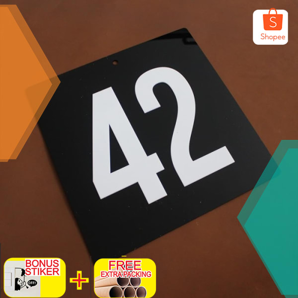 

NOMOR RUMAH 30x30 CM KOTAK ACRYLIC TIMBUL CAKEP Keren