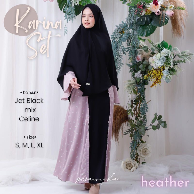 Gamis Syari Set Khimar Karina Set Original Gerai Mika