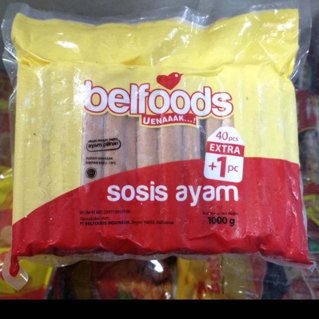 

Belfoods sosis ayam 1kg isi 40+1