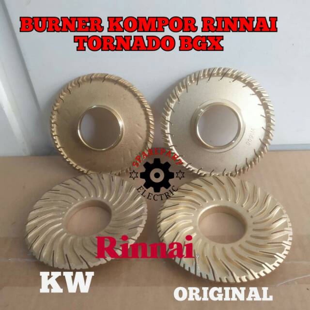 BURNER KOMPOR RINNAI ORIGINAL 602 712 BGX TORNADO