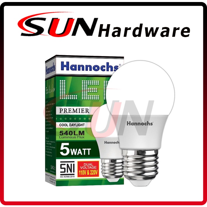 Lampu Led 5 Watt Putih Cool Daylight Hannochs Premier 540 Lumen