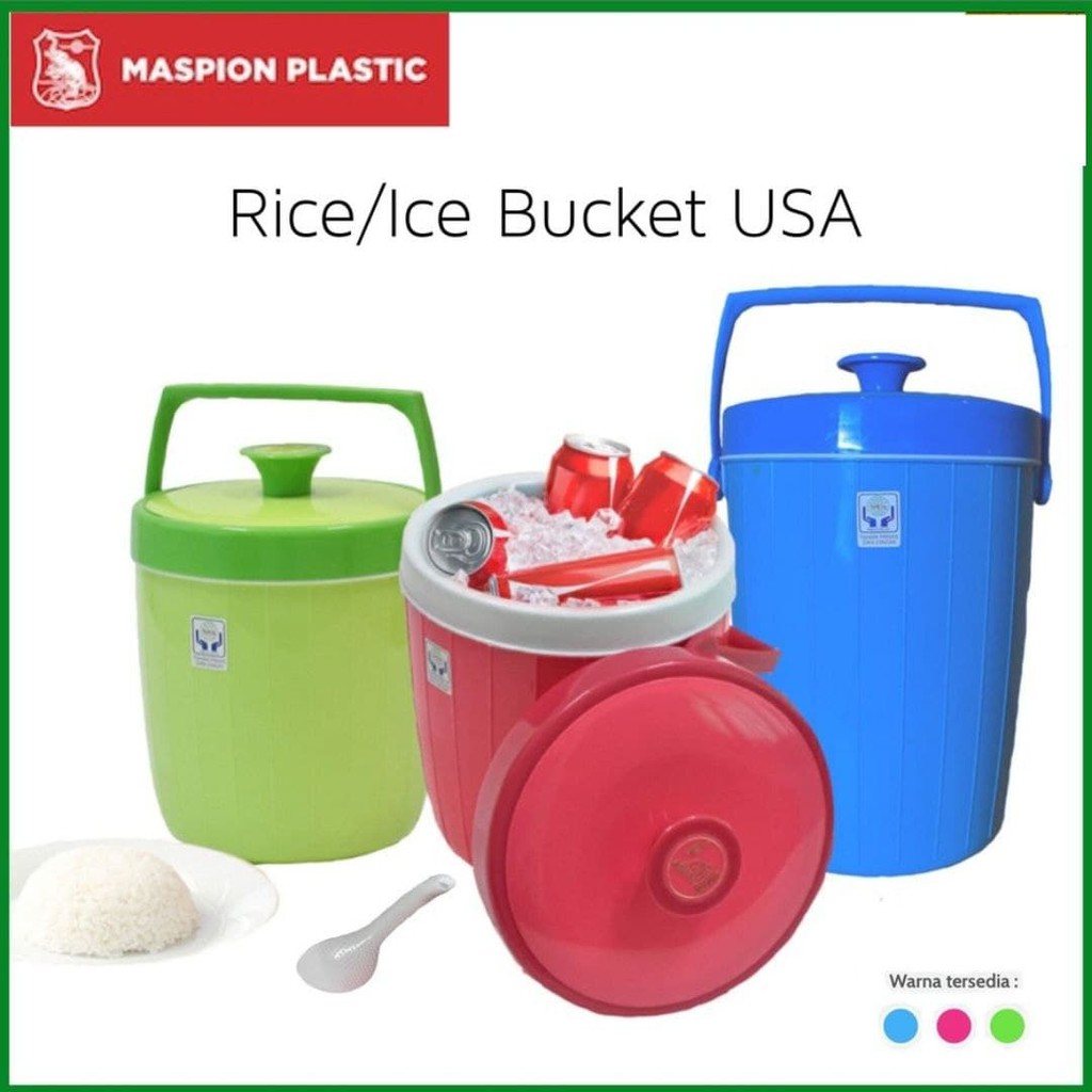 Jual ICE RICE BUCKET USA 8 TERMOS NASI Rice Bucket Ice Bucket Termos Nasi Merk MASPION