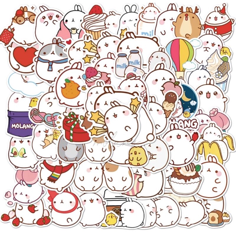 

Stiker lucu molang • dekorasi buku/laptop/hp (dapat 3pcs)