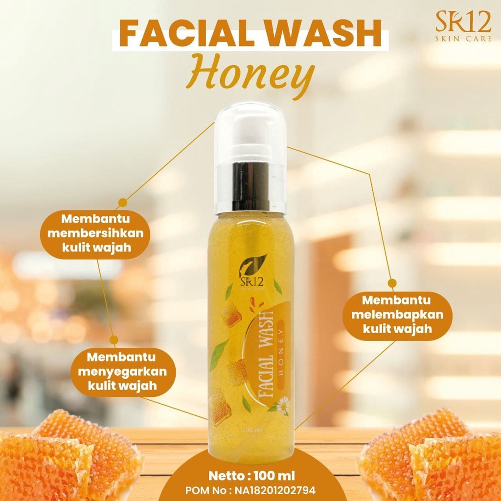 SABUN MUKA SR12 FACIAL WASH BULUS COFFEE GREEN TEA MADU Wajah Berminyak Berjerawat Kering BPOM BLILA