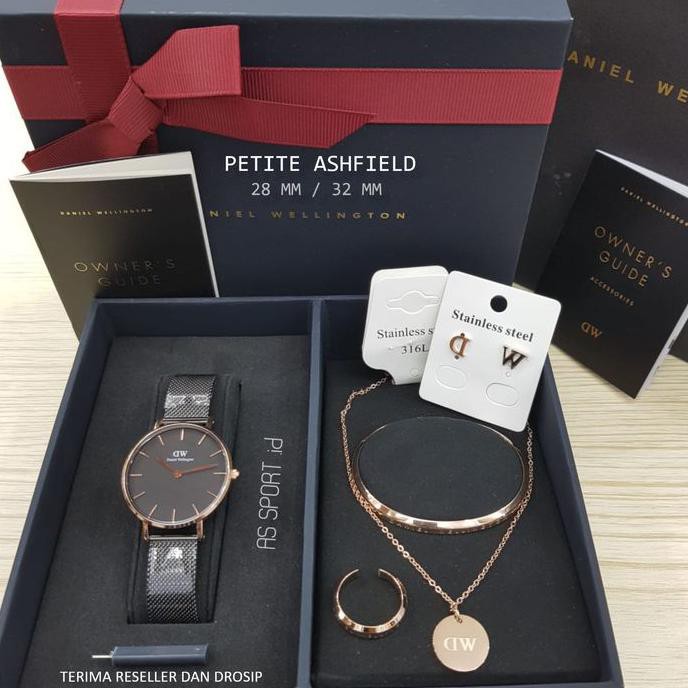 Jam Tangan Wanita. DW Classic Petite Ashfield 1 Paket