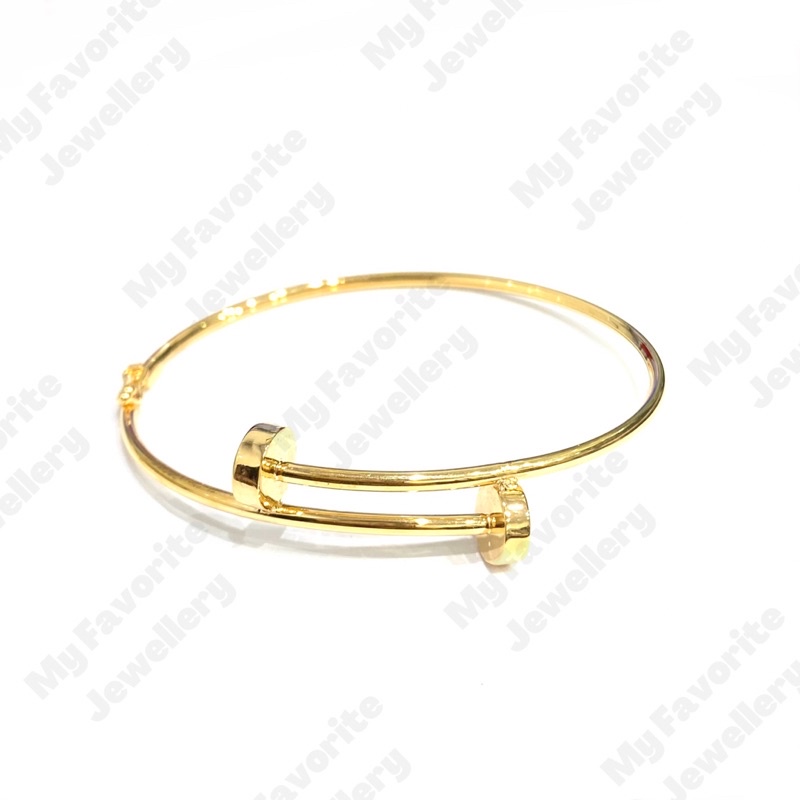 Gelang Silang Tiffany Emas Asli Kadar 700