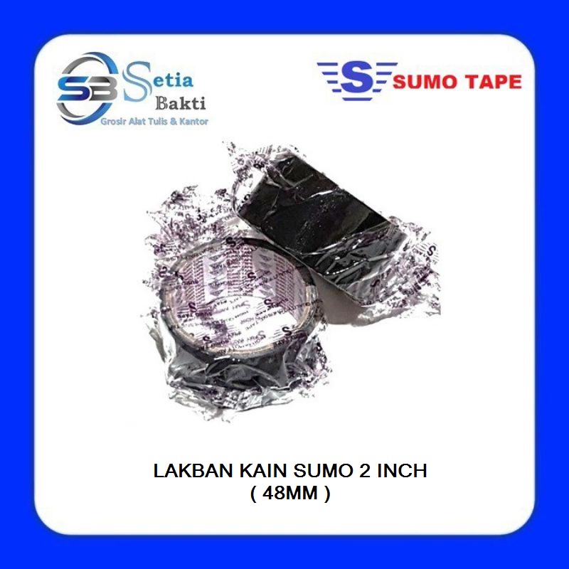 SUMO TAPE - Lakban Kain Jilid 2 Inch Hitam - 1 Pcs