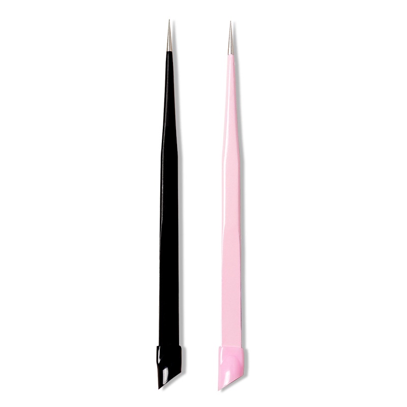 1pc Pinset Silikon Kepala Ganda Untuk Mengambil Stiker Berlian Imitasi Nail Art 3D DIY