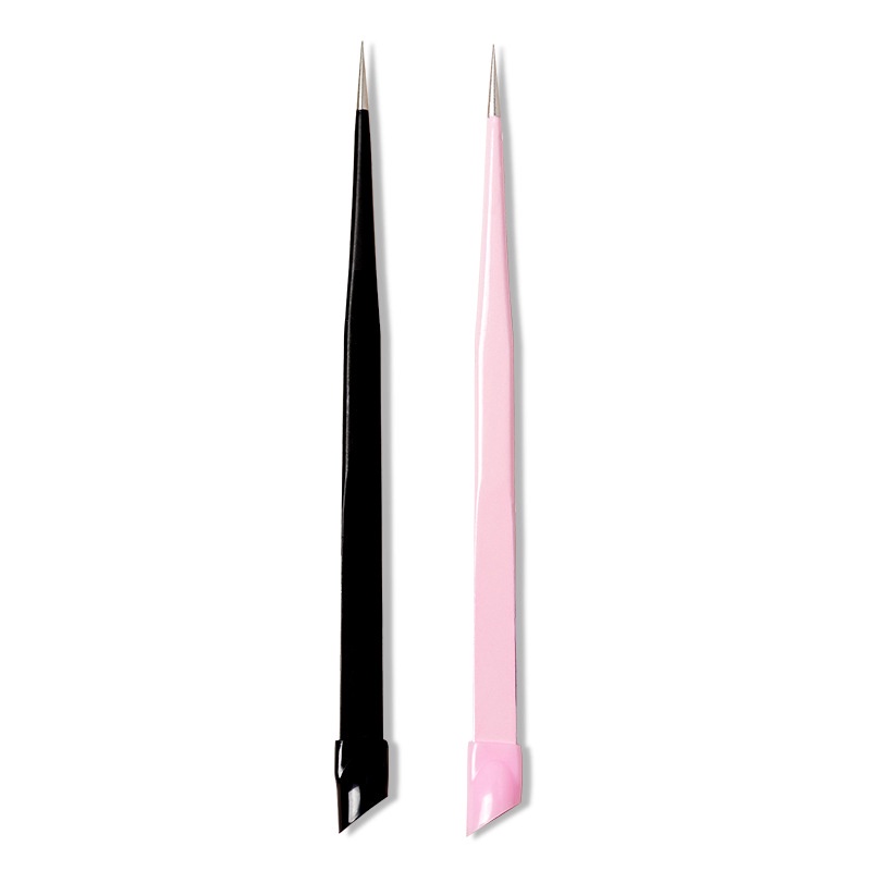 [1Piece Stainless Steel  Nail Tweezers with Silicone Pressing Head Nipper] [DIY Nail Art Tools] [Professional Manicure Accessories]